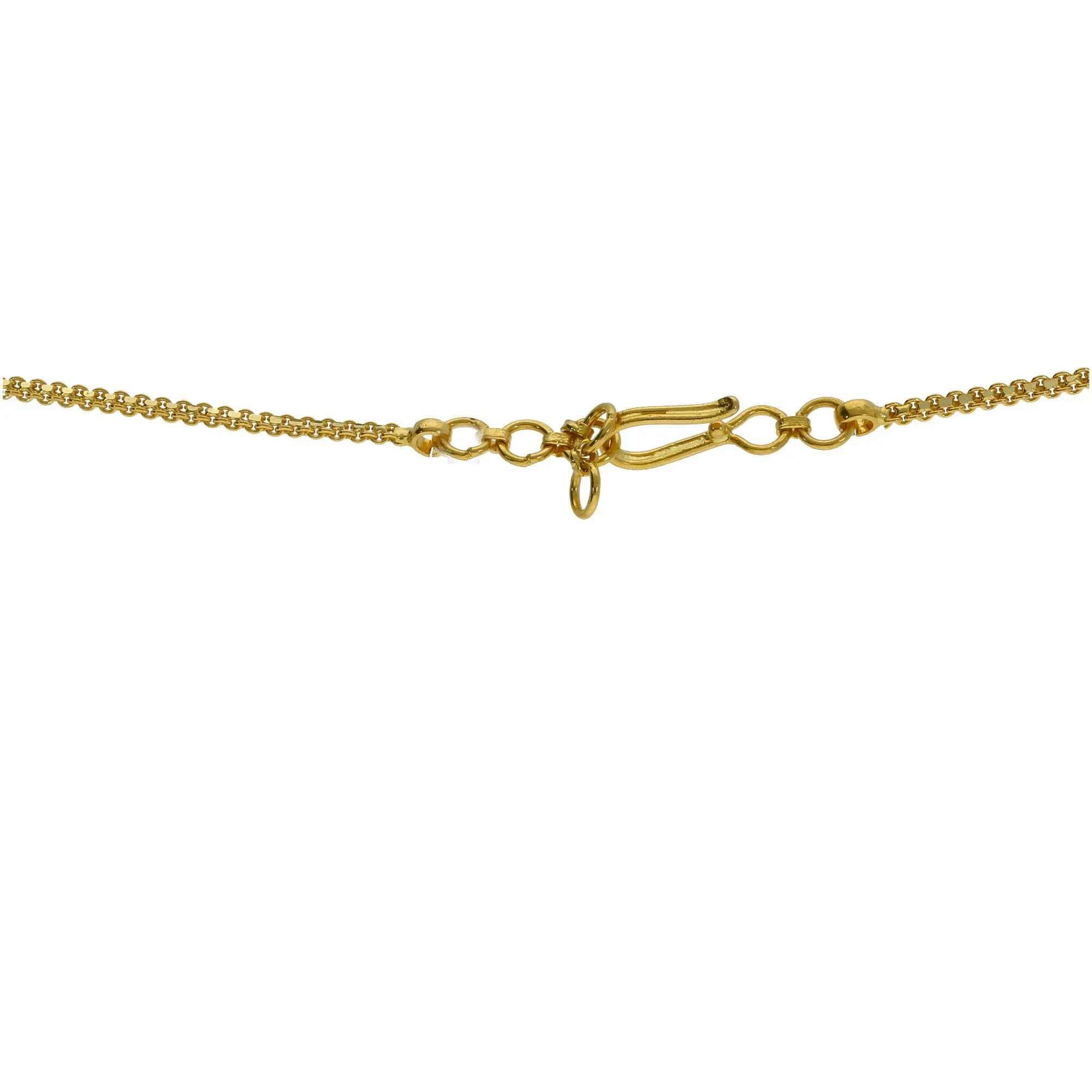 22K Yellow Gold Necklace & Earrings Set W/ Laser-Etched Faceted Floral Design