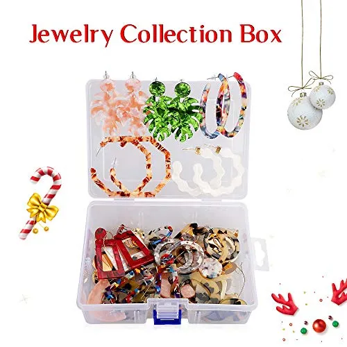 25 Pairs Mottled Hoop Acrylic Earrings Set for Women Girls Summer Fashion Resin Statement Drop Dangle Earrings Geometric Boho Fun Costume Jewelry with Leopard Bracelets