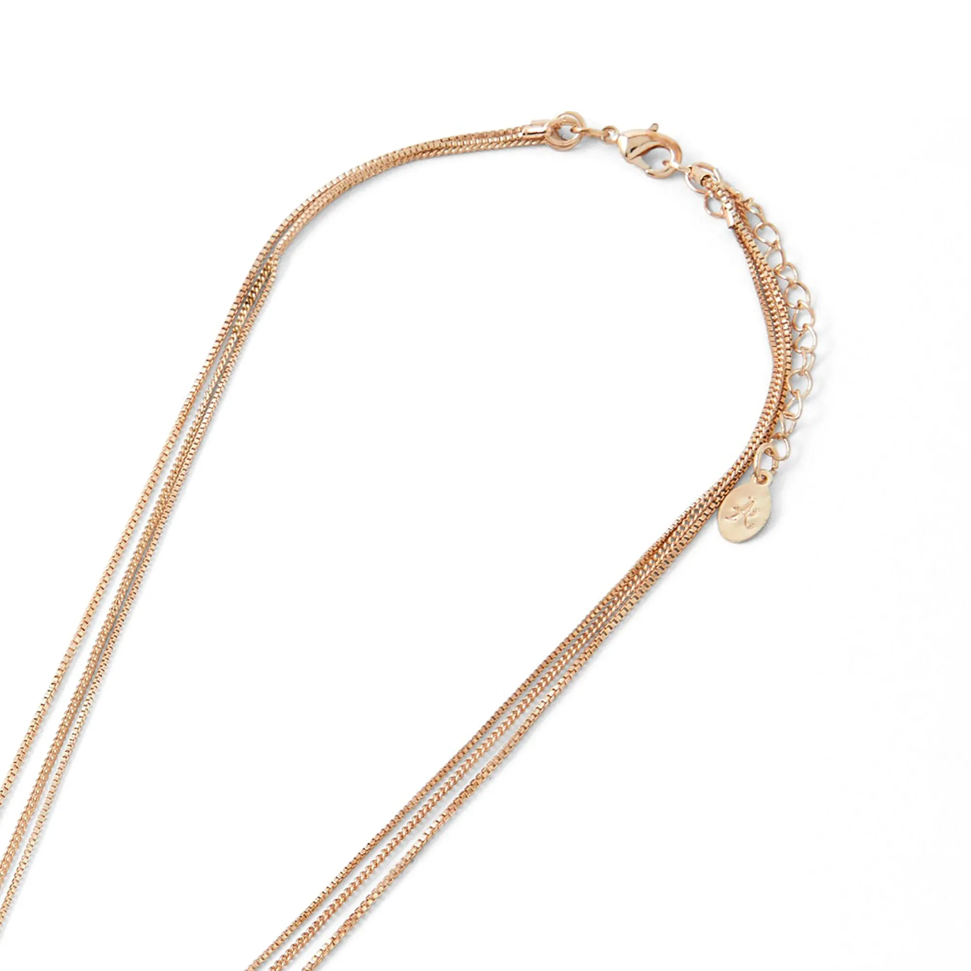 Accessorize London Women'S Rose Gold Simple Discs Layered Necklace