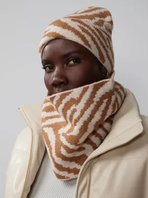 Animal Print Scarf & Beanie Set