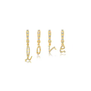 BaYou Diamond Pavé Initial Charms