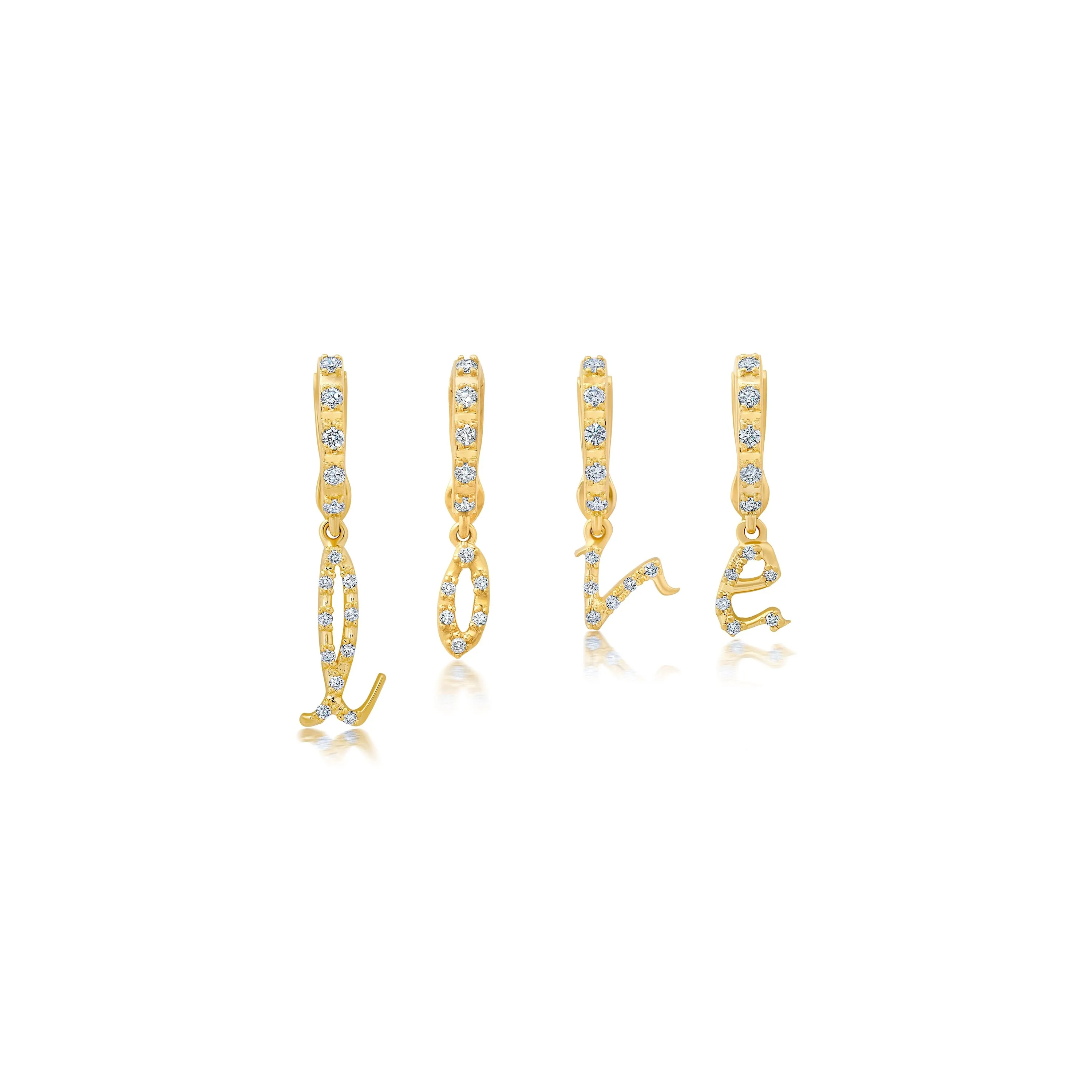 BaYou Diamond Pavé Initial Charms