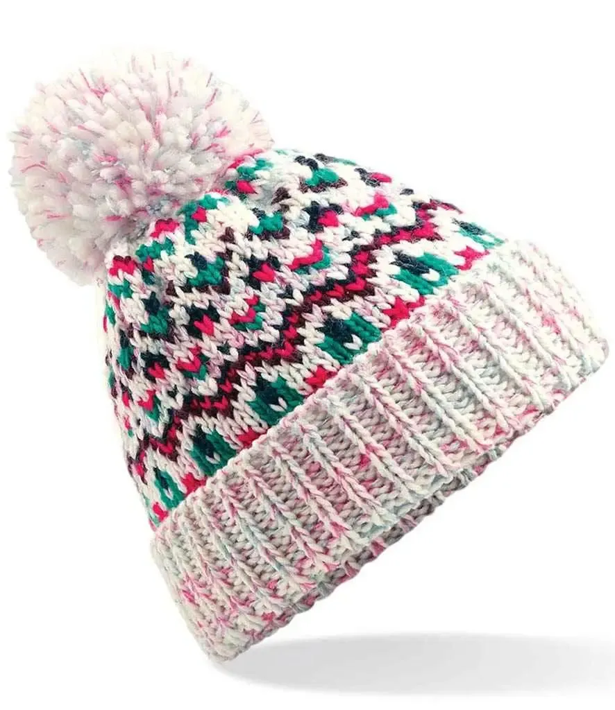 Beechfield Blizzard Bobble Beanie | Multicolor | One Size