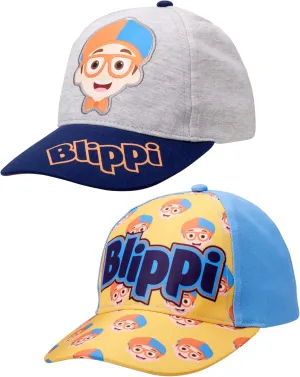 Blippi Toddler Boys' Baseball Hat - 2 Pack Curved Brim Cap, Size 2T-4T