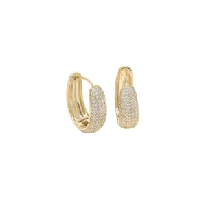 Bold Sparkle Golden Hoops