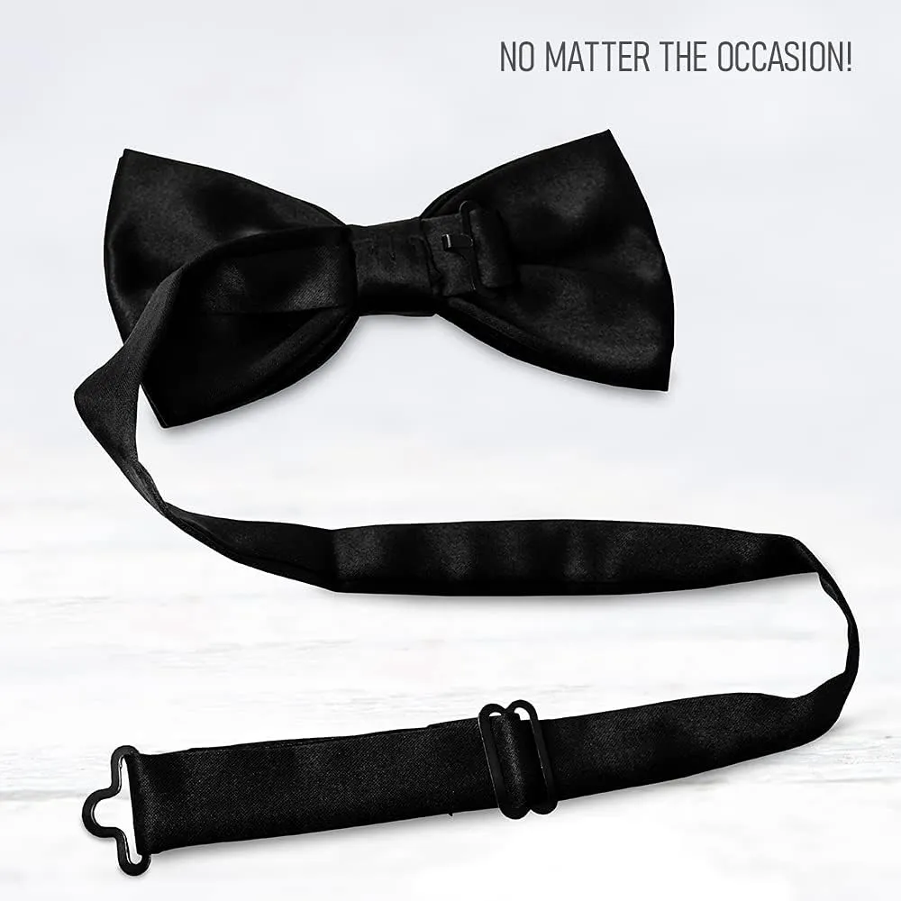 Bow Tie - Black Bow Tie - Bow Tie For Men - Bowtie Men - Silk Look
