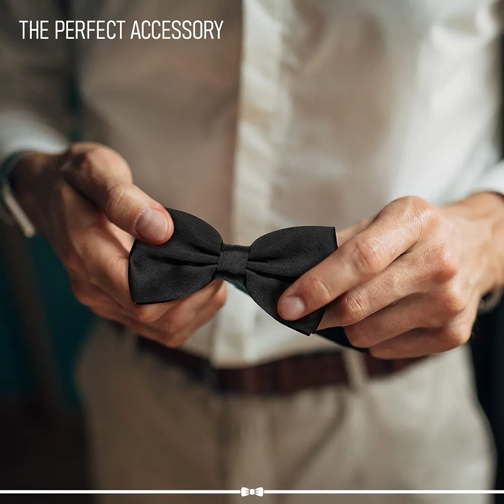 Bow Tie - Black Bow Tie - Bow Tie For Men - Bowtie Men - Silk Look