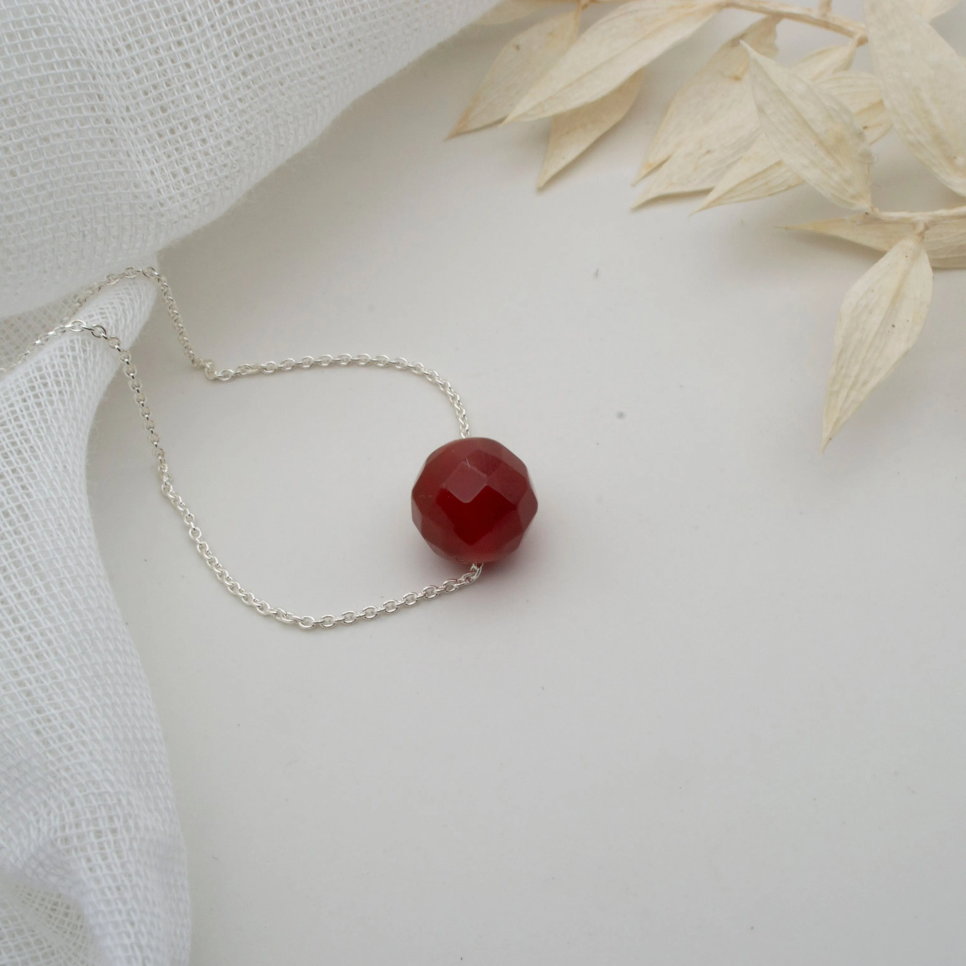 Carnelian bead necklace