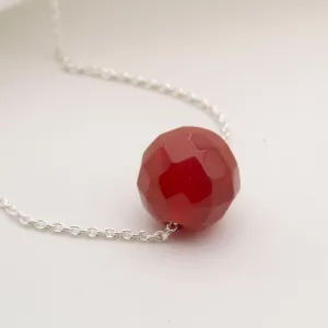 Carnelian bead necklace