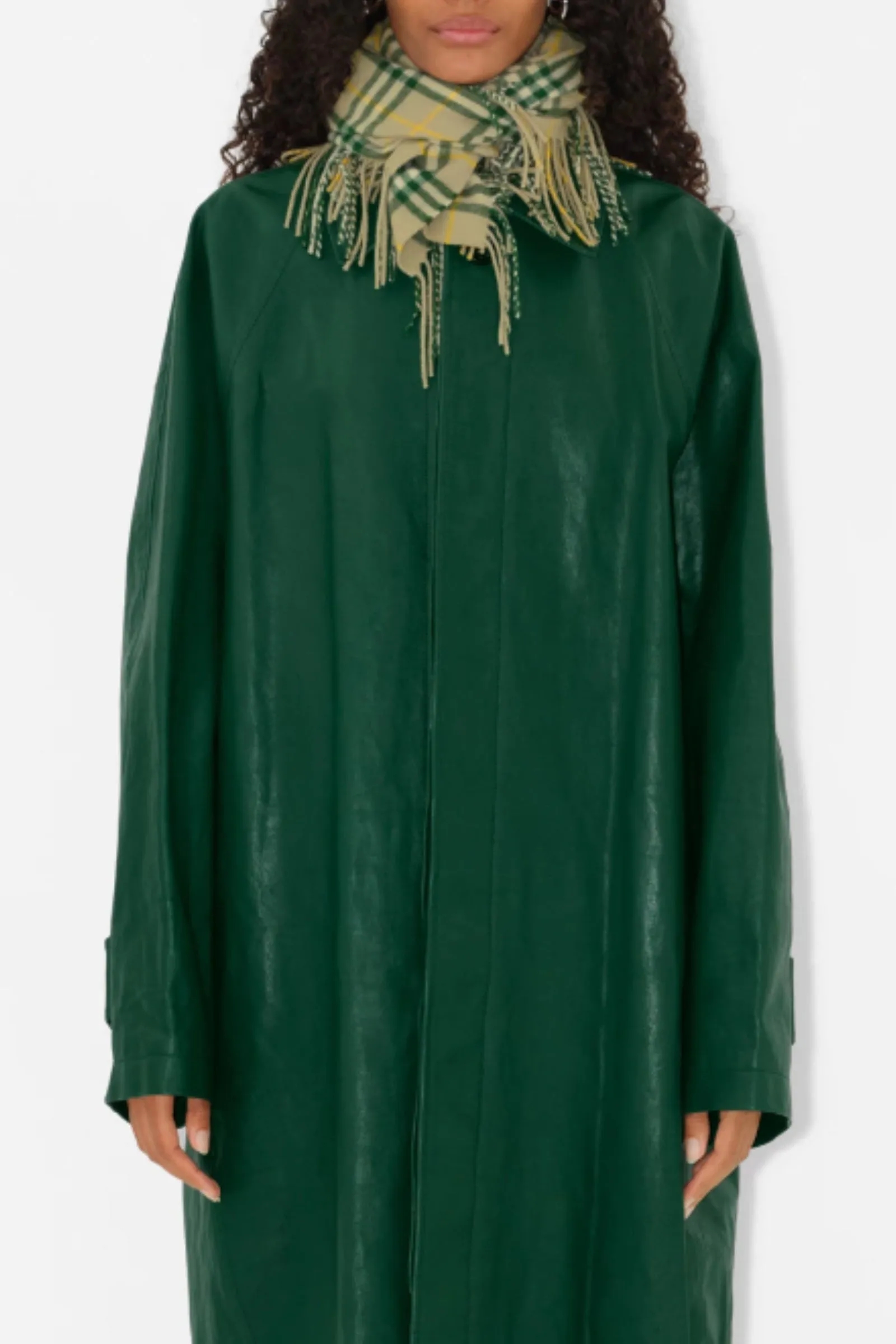 Check Hunter Cashmere Fringed Scarf