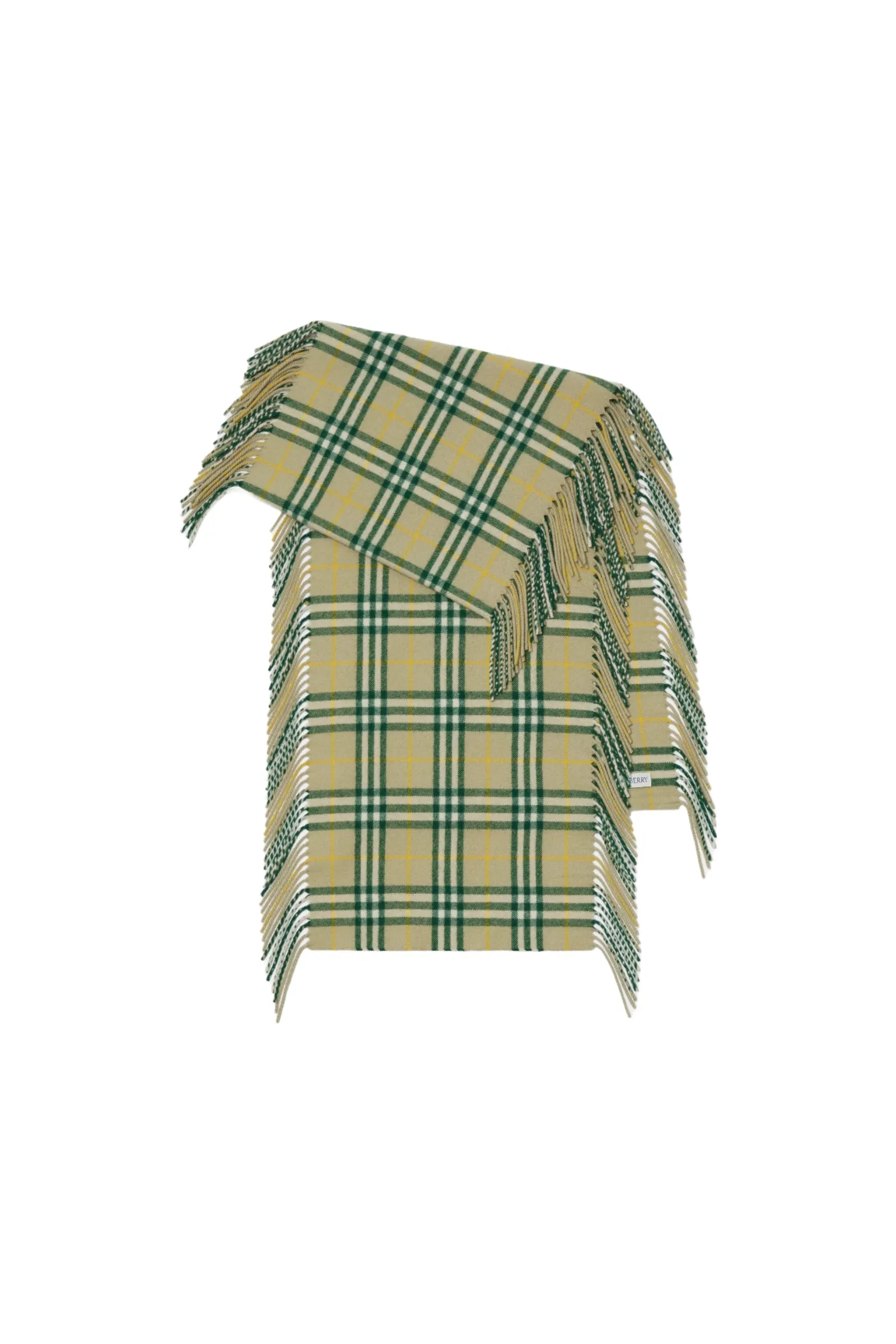Check Hunter Cashmere Fringed Scarf