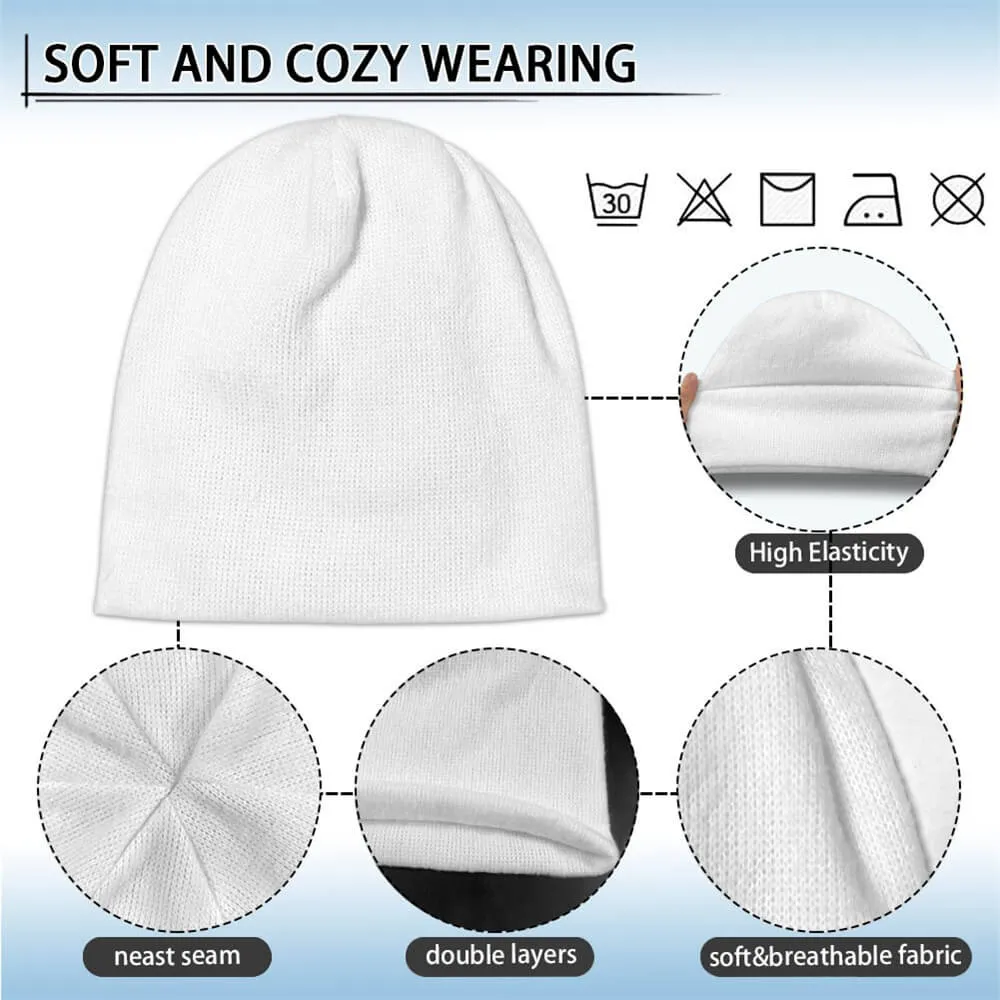Classic Black Solid Color Warm Knitted Beanie Hat
