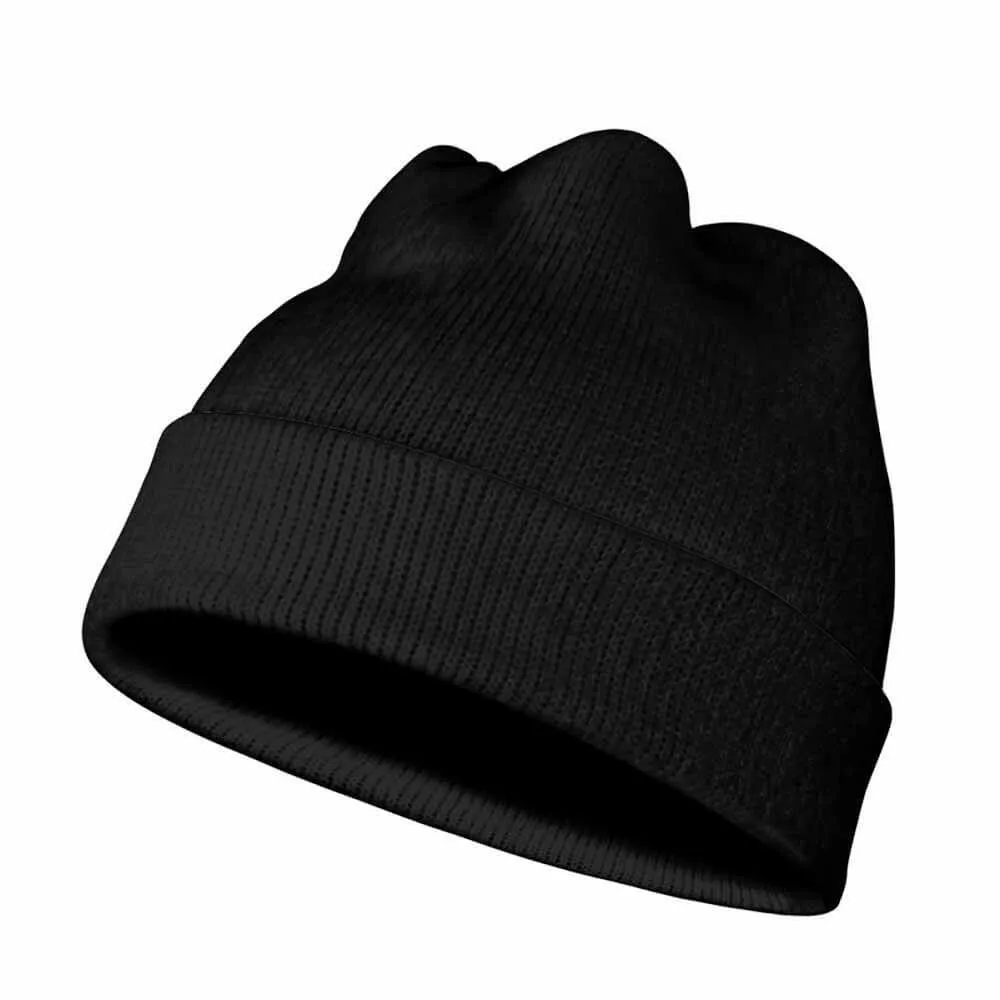 Classic Black Solid Color Warm Knitted Beanie Hat