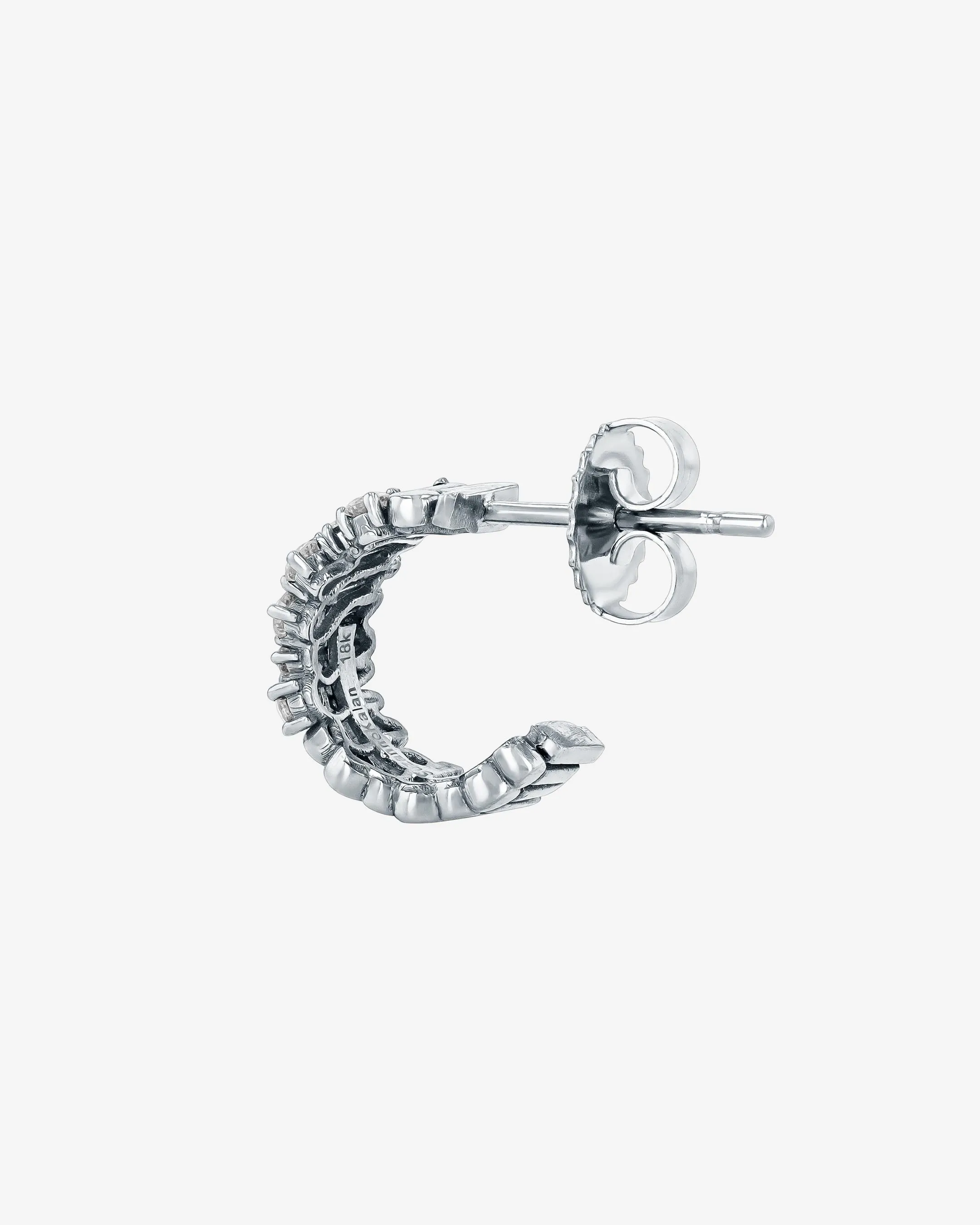 Classic Diamond Short Stack Mini Hoops