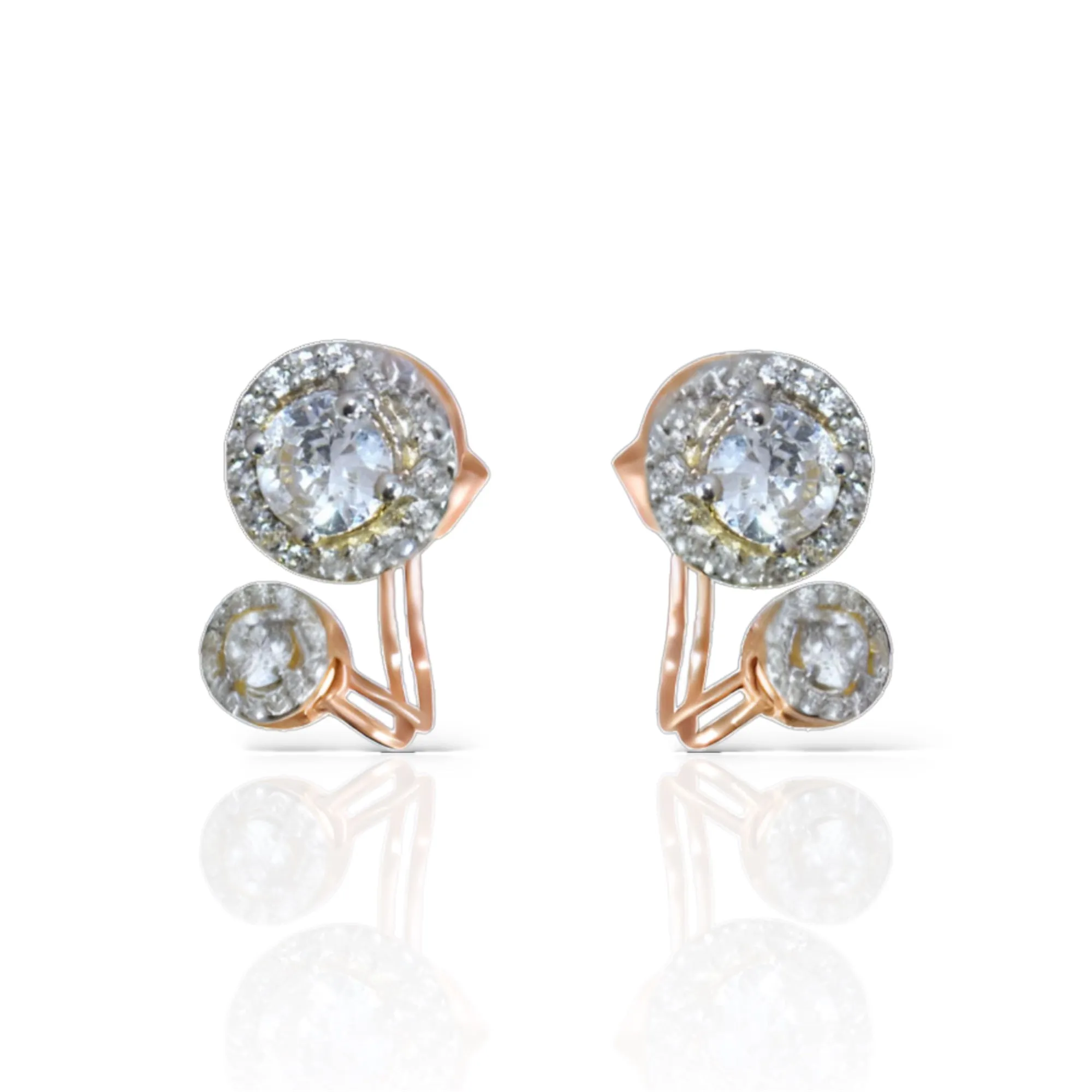 Classic Round Solitaires Jacket Earrings