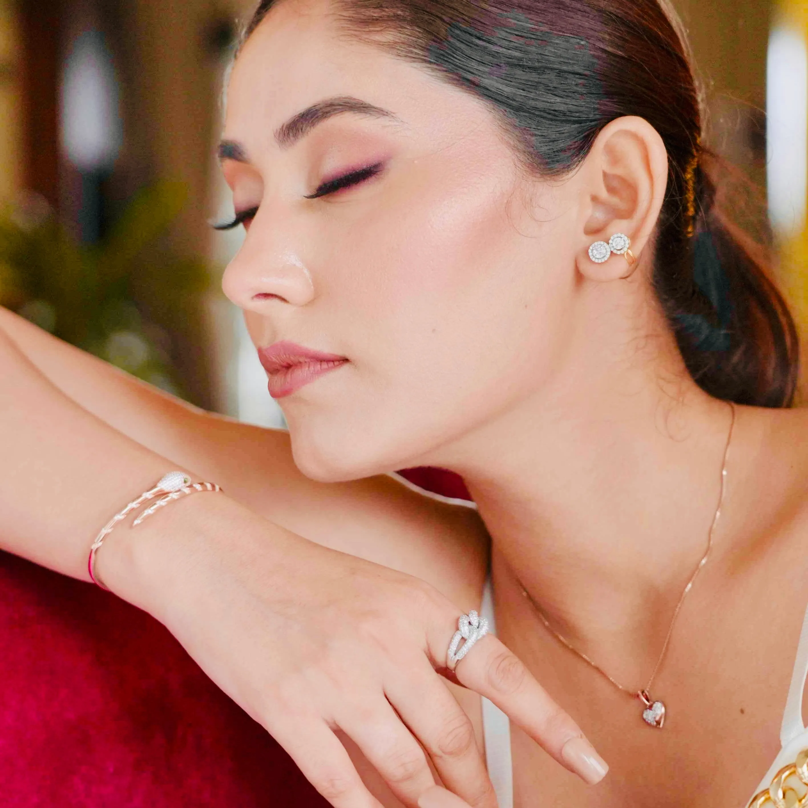 Classic Round Solitaires Jacket Earrings
