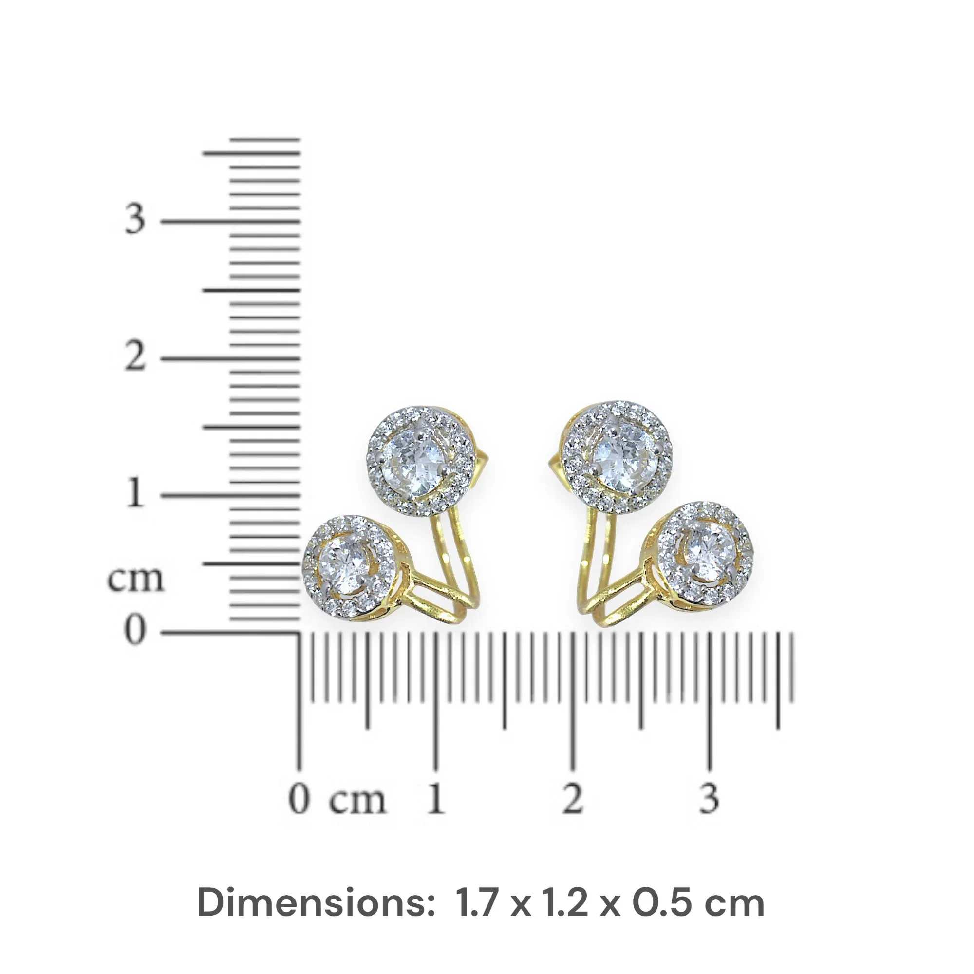 Classic Round Solitaires Jacket Earrings
