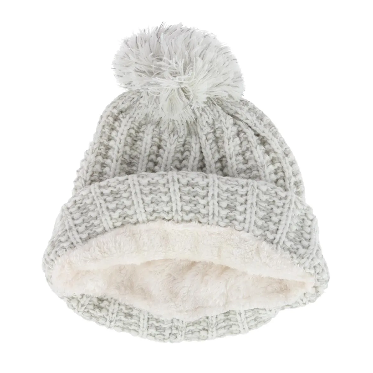 ClimaZer0 Women's Sherpa Lined Knit Winter Beanie Pom Hat