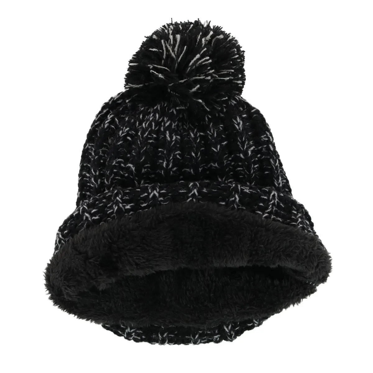ClimaZer0 Women's Sherpa Lined Knit Winter Beanie Pom Hat