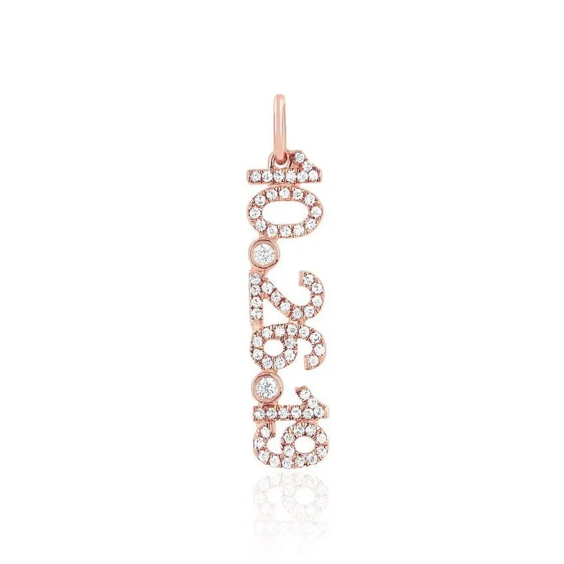 Custom Diamond Date Charm