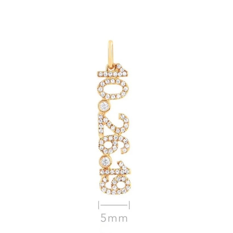 Custom Diamond Date Charm