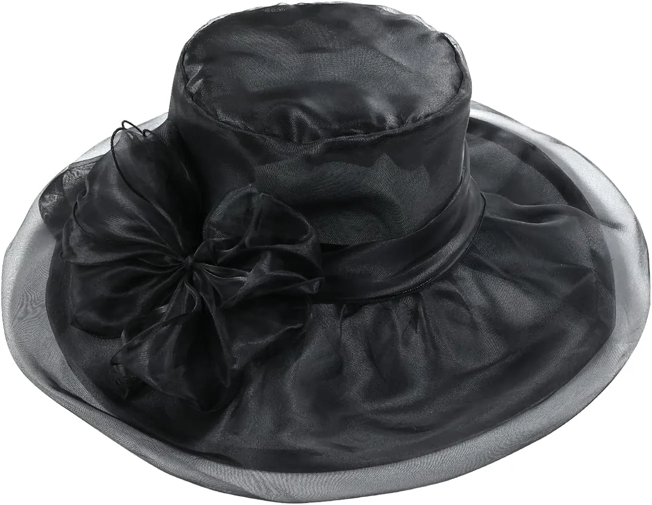 Derby Hats for Women 2025 Women's Elegant Organza Fascinator Sun Hat for Church, Tea Party, Weddings Hats