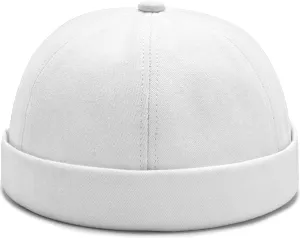 Dome Brimless Hats for Women Men Beanie Docker Cap Sailor Skull Cap