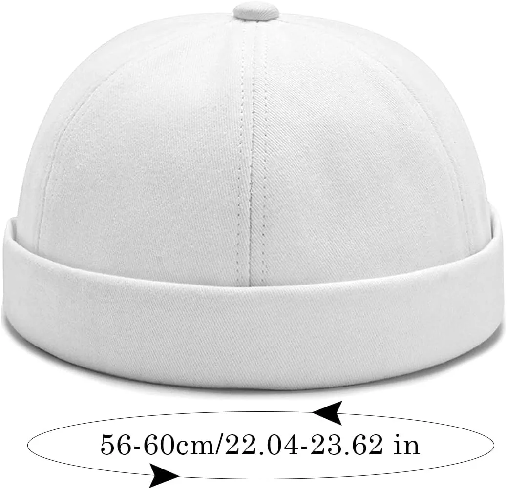 Dome Brimless Hats for Women Men Beanie Docker Cap Sailor Skull Cap