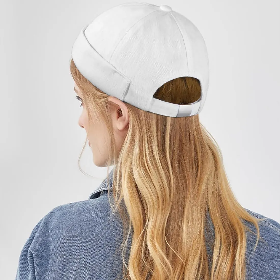 Dome Brimless Hats for Women Men Beanie Docker Cap Sailor Skull Cap