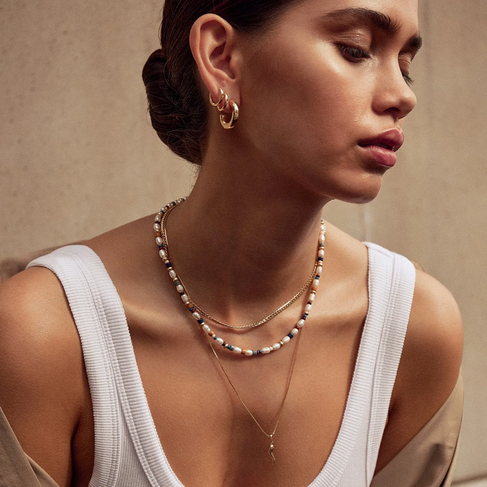 Dominique Gold Chain Necklace