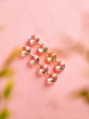 Embellish Long Earrings Rose Gold