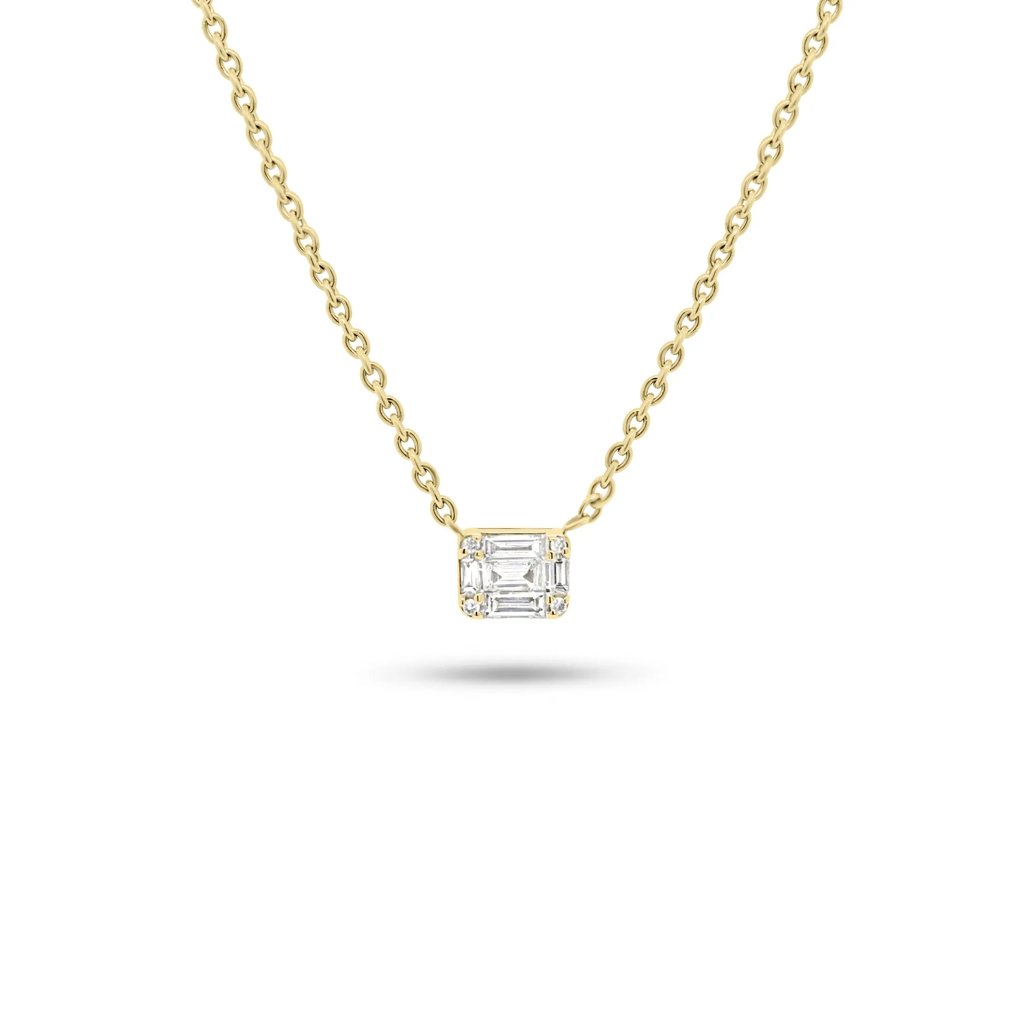 Emerald Illusion Pendant Necklace
