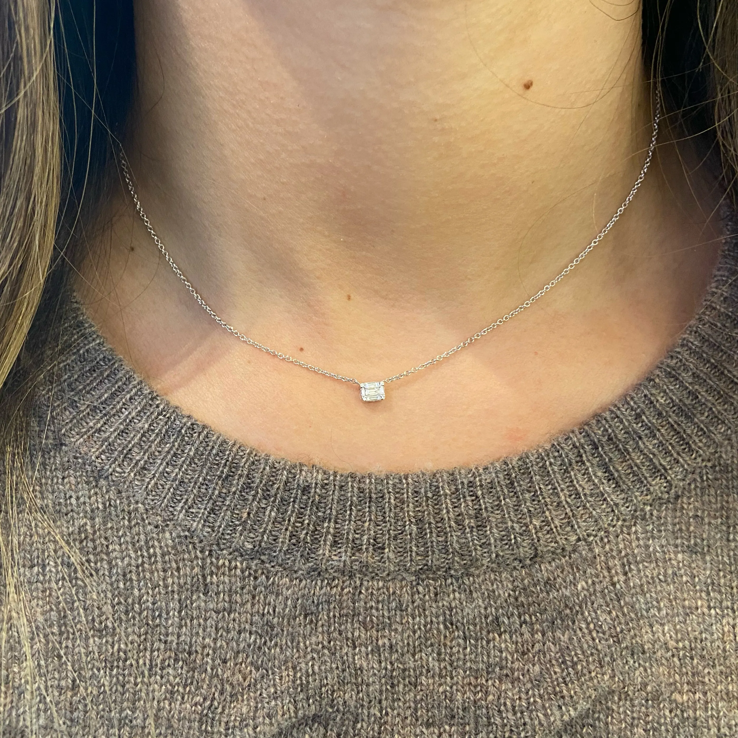 Emerald Illusion Pendant Necklace
