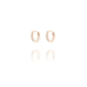 ET-29/R - Very Small Ear Huggies set with Cubic Zirconia