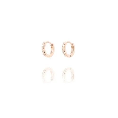 ET-29/R - Very Small Ear Huggies set with Cubic Zirconia