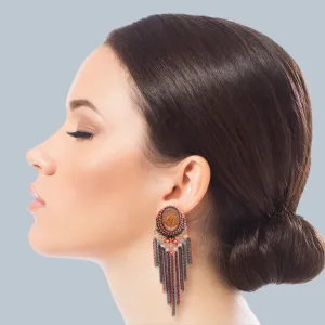 Eye-catching Bead Chain Drop Fringe Earrings