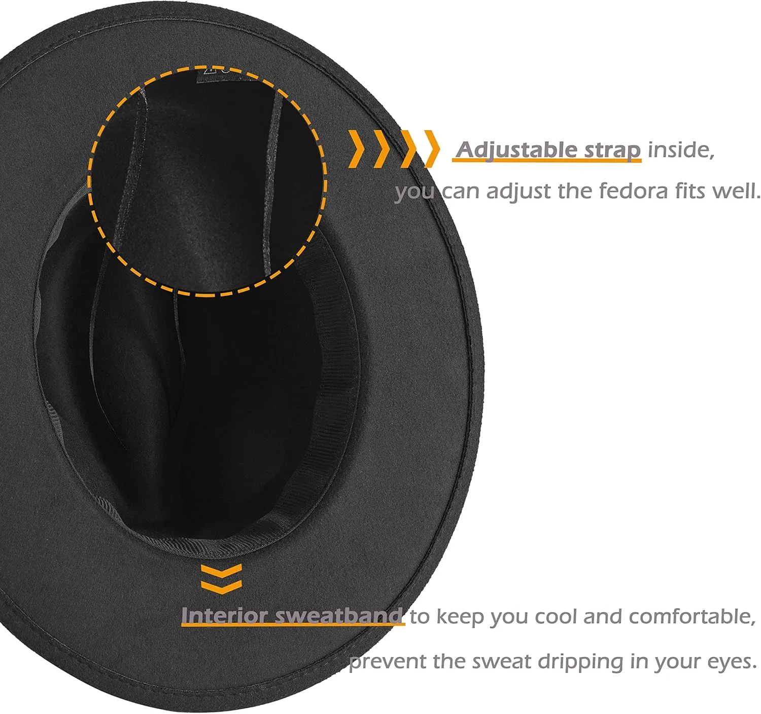 Fashion Women Wide Brim Fedora Floppy Panama Hat with Belt Buckle