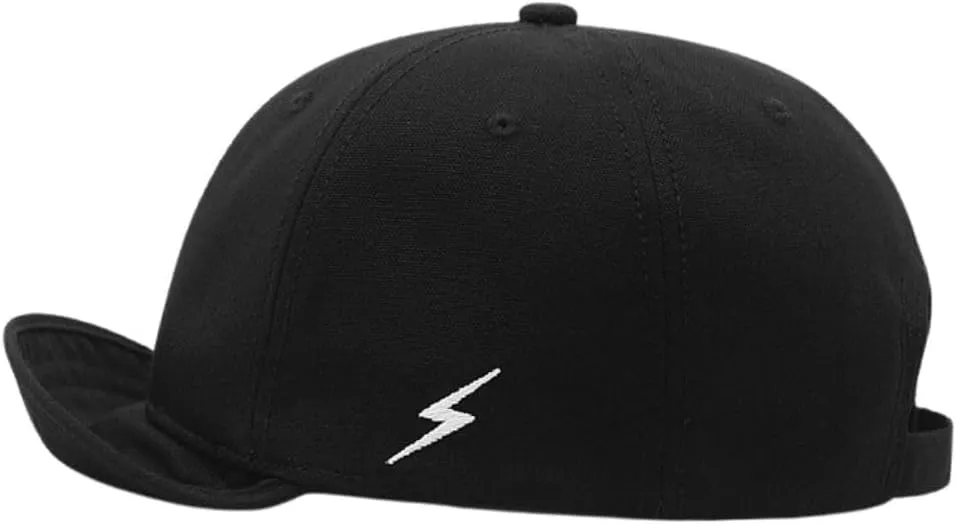 FASHIXD XXL Up-Turn Short Brim Baseball Cap for Men Short Bill Trucker Hat Casual Peaked Cap