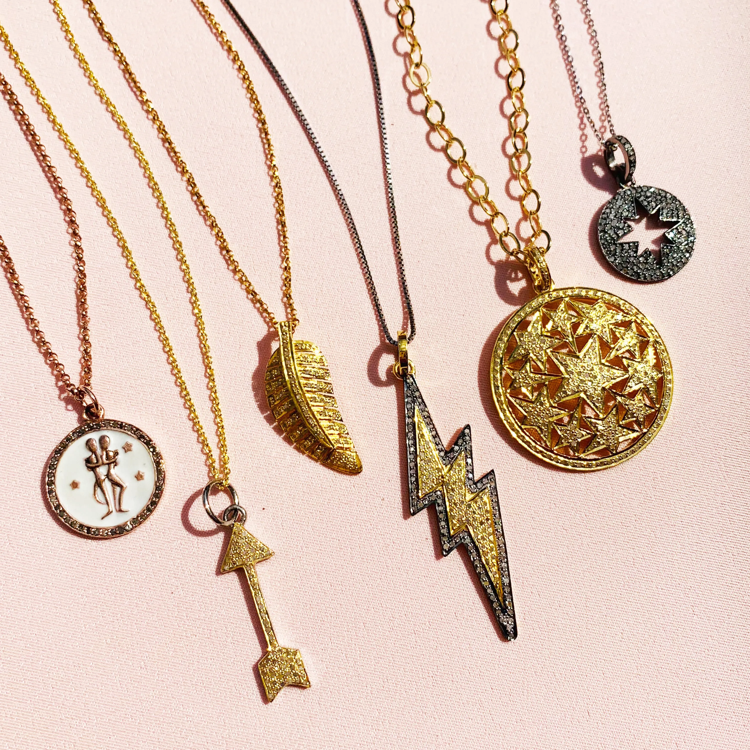 Feather Diamond Necklace
