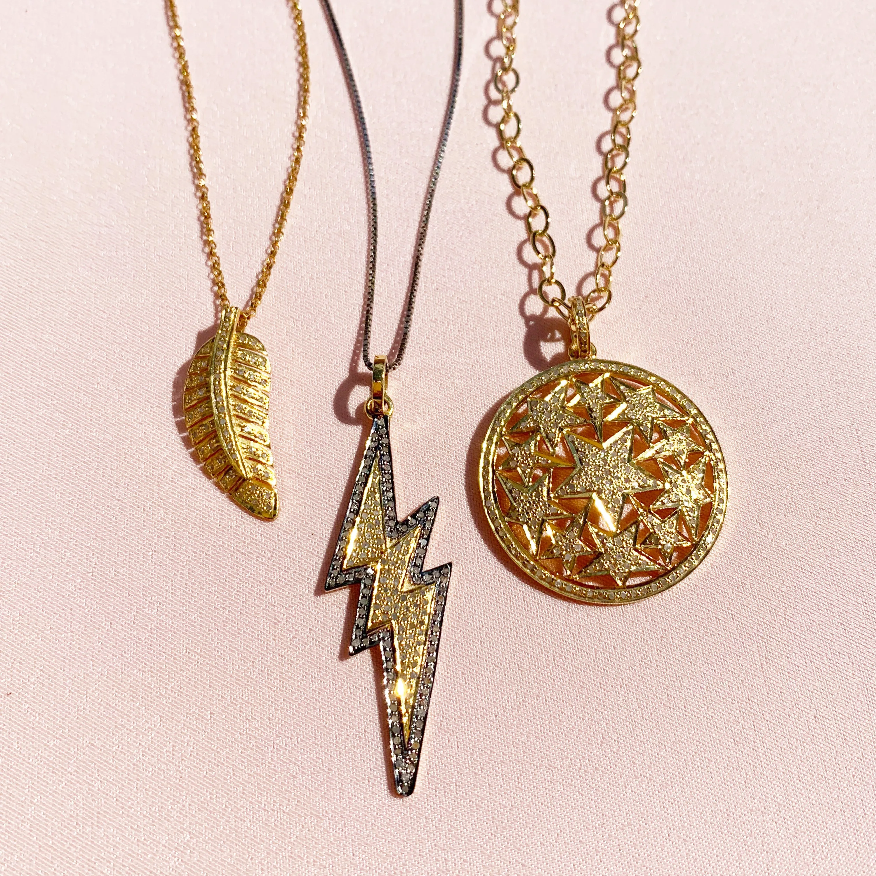 Feather Diamond Necklace