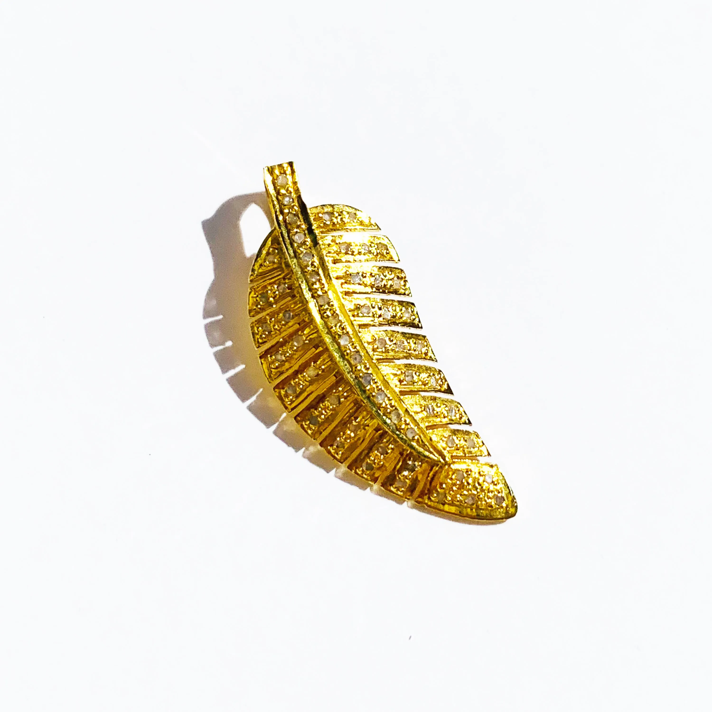 Feather Diamond Necklace
