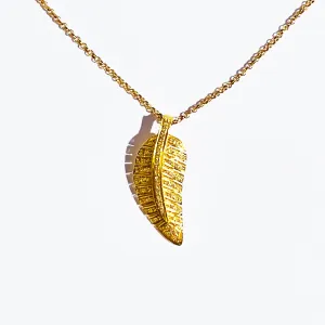 Feather Diamond Necklace
