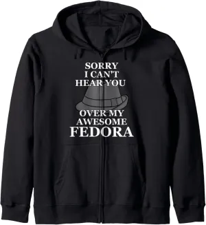 Fedora For Men Fedora Sun Hat Fadorable Men's Fedora Hat Zip Hoodie