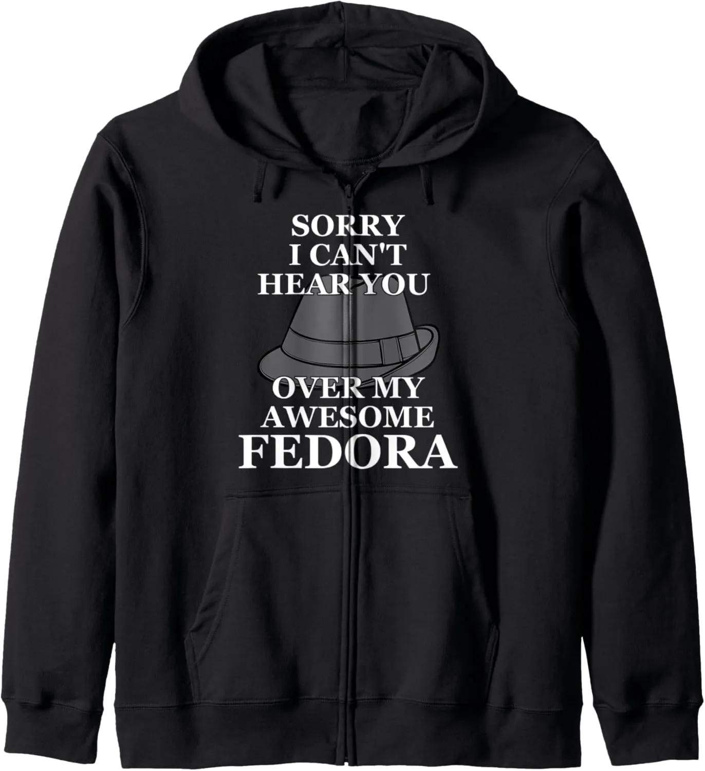 Fedora For Men Fedora Sun Hat Fadorable Men's Fedora Hat Zip Hoodie