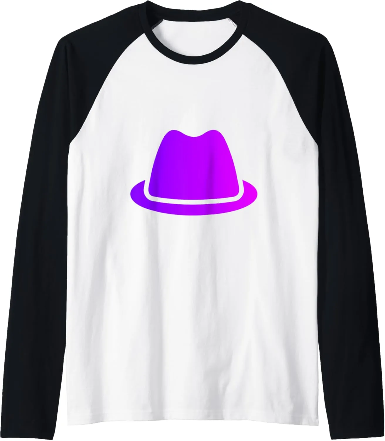 Fedora Hat Raglan Baseball Tee