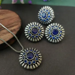 Floral Oxidised Jewelry Set | Sarichka