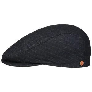 Frankie Pinstripe Flat Cap by Mayser