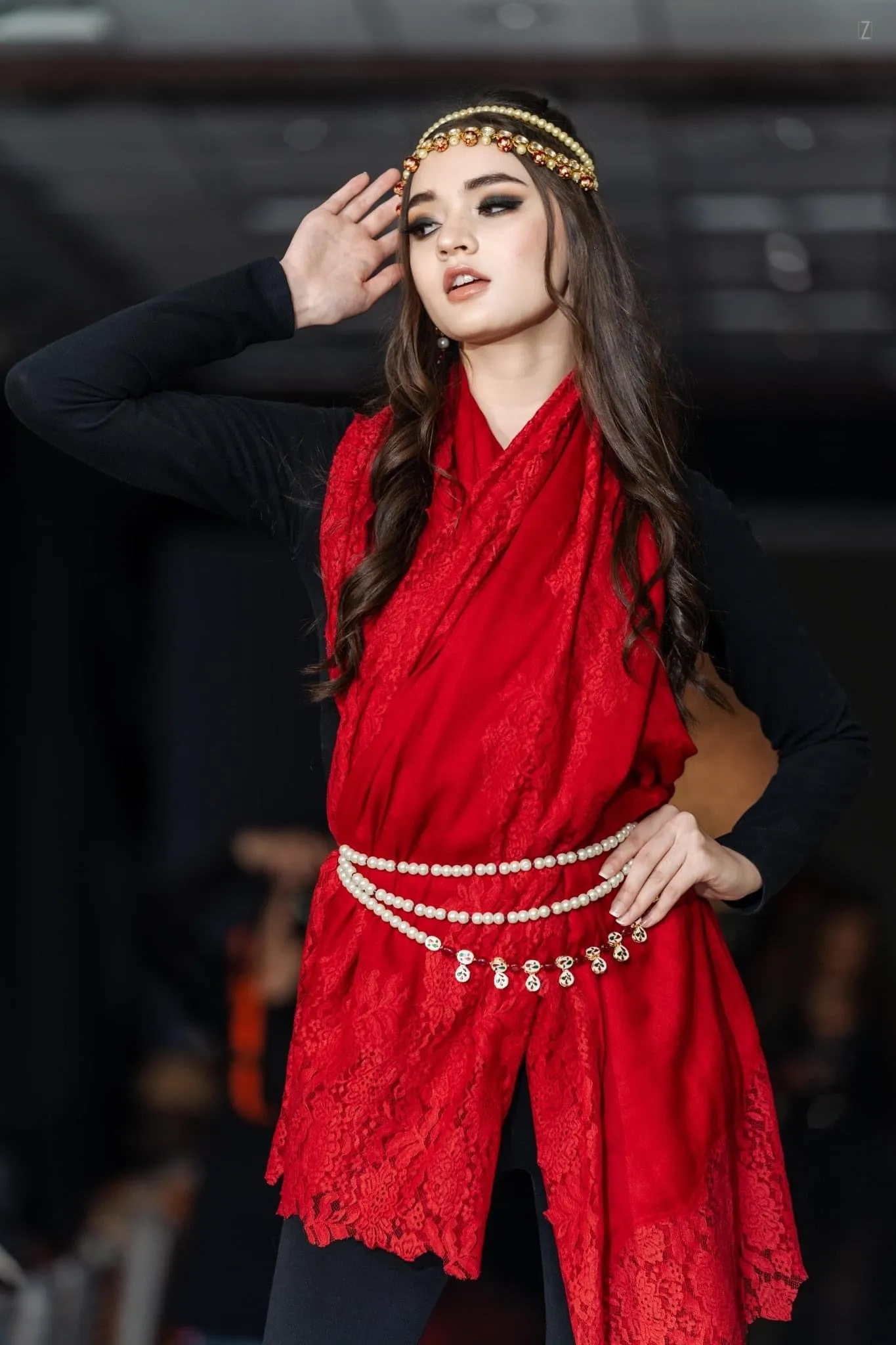 French Chantilly Lace Cashmere Wrap