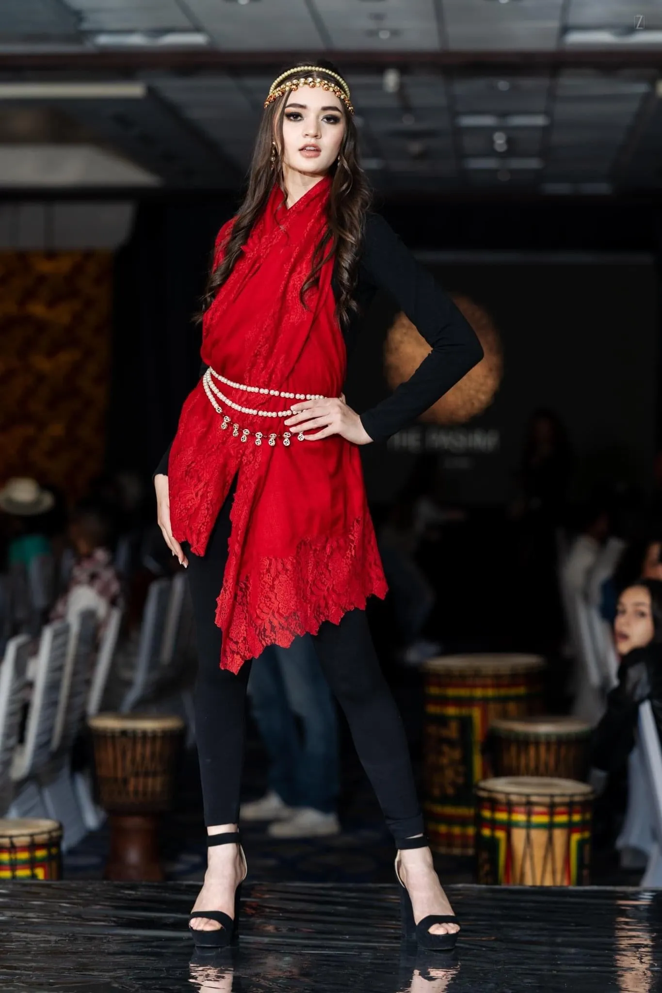 French Chantilly Lace Cashmere Wrap