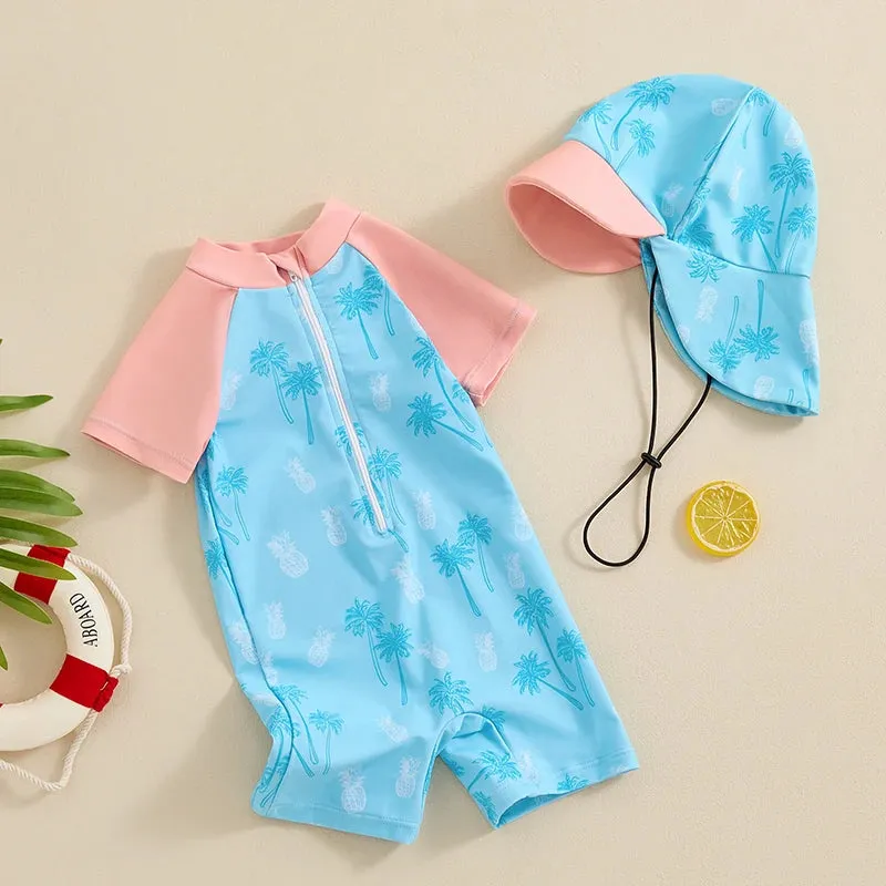 FUN IN THE SUN Swimsuit with Sun Hat